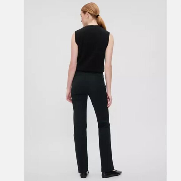 GAP Mid Rise Bi-Stretch Baby Boot Y2k Dress Pants Black Size 4 #522097 RT$70 - Picture 4 of 13
